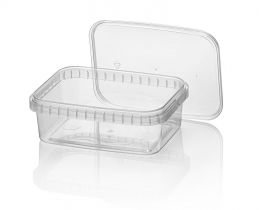 PP trays RE 280ml TRP + lids TE TRP