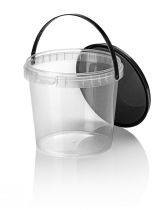PP cup 1000ml TRP+H BLACK +de TE 133 BLACK
