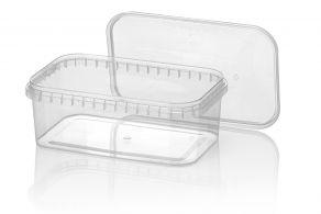PP tray RE 1000ml TRP + lid TE TRP