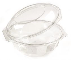RPET salad bowl + hinged lid 500cc TRP
