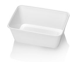 PP INJ. M tray 173/64  900cc WHITE. Reusable