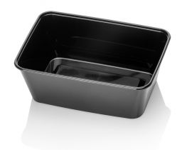 PP INJ. M tray 173/64  900cc BLACK. Reusable