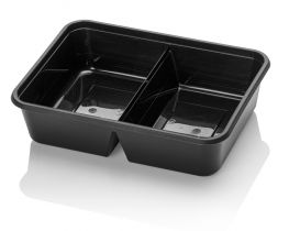 Reusable PP inj. m tray 182/45  750cc BLACK 2C