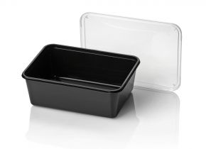 Reusable PP inj. m tray 182/63 1000cc BLACK