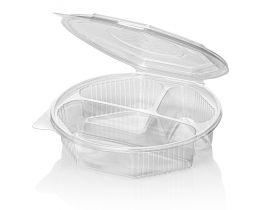 PP Ripboxx Meals 3-compartment TRP with fixed lid