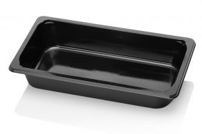 CPET tray 1-C 326x176x60mm BLACK