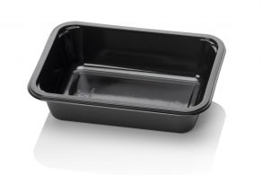 CPET tray 1C black 765cc