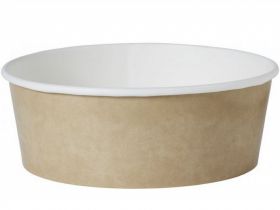 PE Cardboard Salad Bowls 1260cc brown