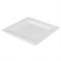 Bagasse Square Plate 200x200 WHITE