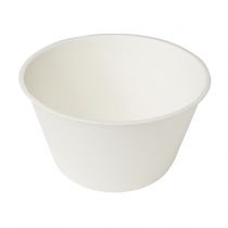 Bagasse Bowl Amazonica 470cc WHITE