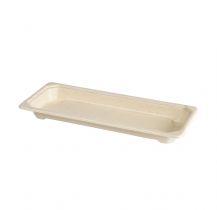 Tray Sushi Bagasse Brown Long 225ml