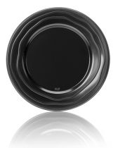 PP reusable plate round 24cm black