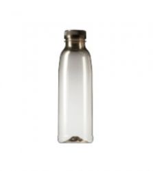 Bottle 500ml clear 19gr + black cap RPET