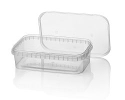 PP tray RE 750ml TRP + lid TE TRP
