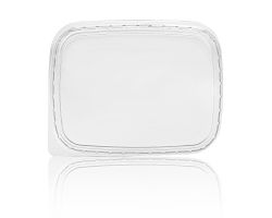 PET Lid oval + recess 85mm 183x123x16mm TRP