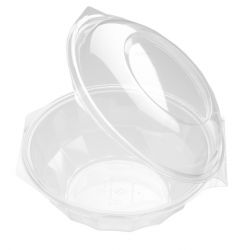 RPET salad bowl + hinged lid 1000cc TRP