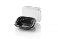 Dome Pack 135x135 250cc RPET BLACK + lid TRP