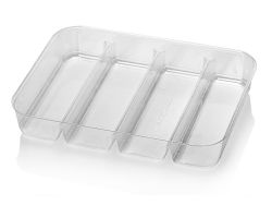 APET insert 4-comp H45 for H320 clear wide