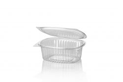 Oval box / lid  250cc RPET Crystal Clear