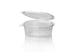 Oval box / lid  375cc RPET Crystal Clear