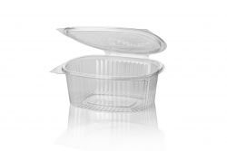 Oval box / lid 500cc RPET Crystal Clear