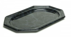 Catering tray 27cm RPET black marble