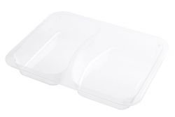 PP menutray 2-comp M20/33 crystal clear