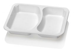 PP menutray 2-comp M20/33 white
