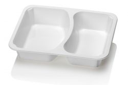 PP menutray 2-comp M20/45 white