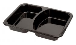 PP menutray 2-comp M20/45 black