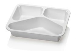 PP menutray 3-comp M30/45 white