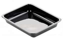 CPET tray 1C 226x176x35mm BLACK