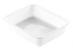 CPET tray 1V 226x176x54mm WHITE