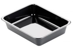 CPET tray 1C 226x176x54mm black