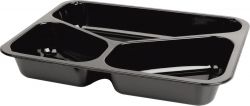 CPET tray 3C 226x176x35mm BLACK