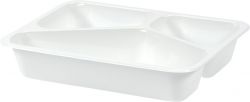 CPET tray 3C 226x176x43mm WHITE