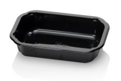 CPET tray 1C 160x103x35mm BLACK