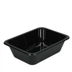 CPET tray 1C 171x127x50mm BLACK