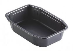 PP tray 1000ml 1C 215x148x50mm BLACK