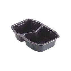 PP tray 880ml 2C 215x148x50mm BLACK