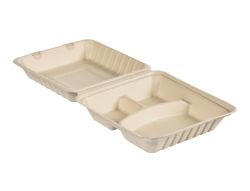 Bagasse MealBox 236x231x81 350/120/120cc Brown