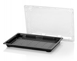 PS Sushi tray black 259x186,5x23,5
