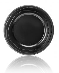 PP reusable plate round 18,5cm black